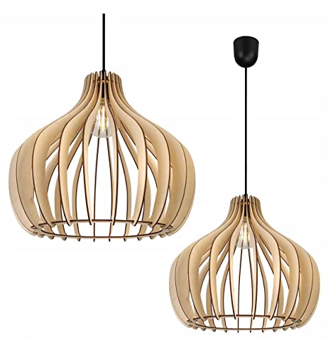 Light-Home Timber Industrieel Pendellamp – Moderne Hanglampe voor Woonkamer, Slaapkamer Eetkamer en Keuken – Hanglamp… - Afbeelding 4