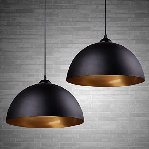 2 x moderne industriële hanglamp – vintage hanglamp Ø 30 cm breedte lamp kroonluchter van ijzer hanglamp E27 lamphouder… - Afbeelding 3