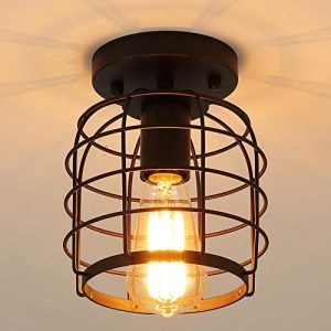 Vintage hanglamp, E27 industriële plafondlamp voor keuken, slaapkamer, eetkamer