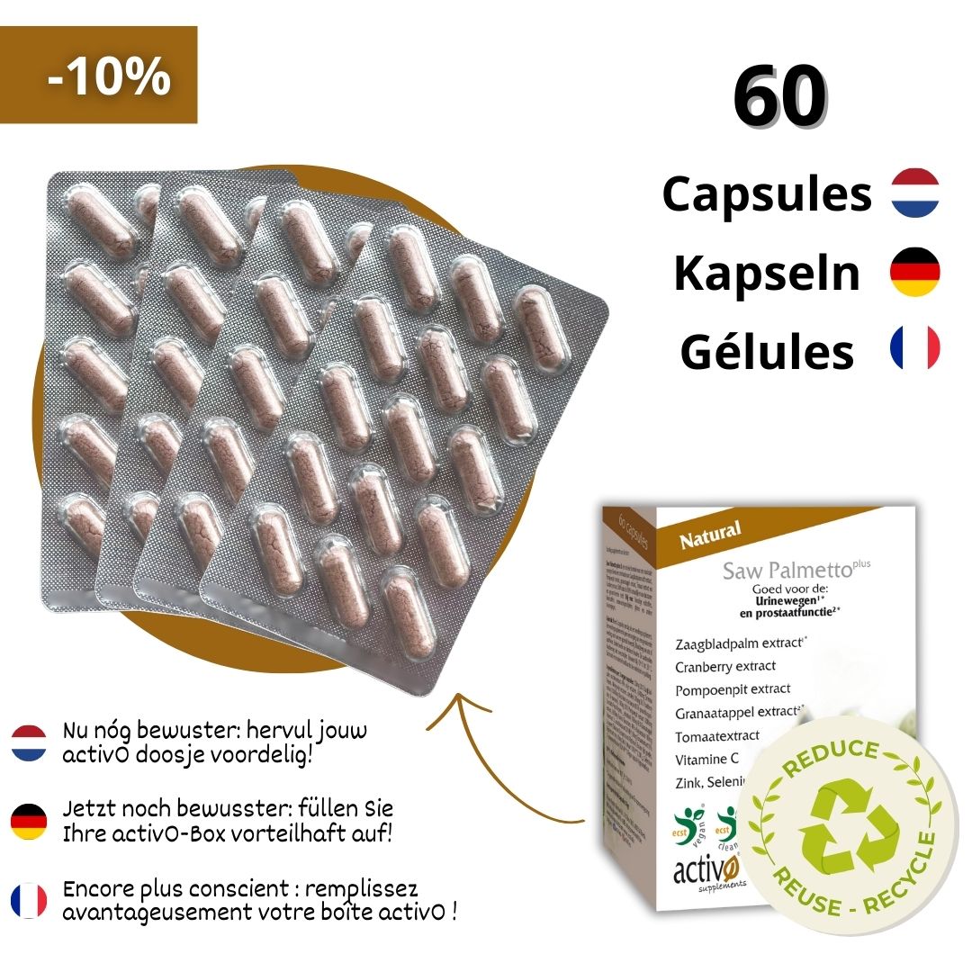 Navulling: 60 Capsules Saw Palmetto Plus