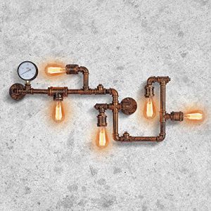 Industriële Vintage Wandlampen Montage Retro Metalen Lamp Rustieke Waterpijp Wandkandelaars Armatuur voor Woondecoratie…