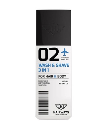 Hairways 02 Wash & Shave 3 IN 1 100ml - Afbeelding 2