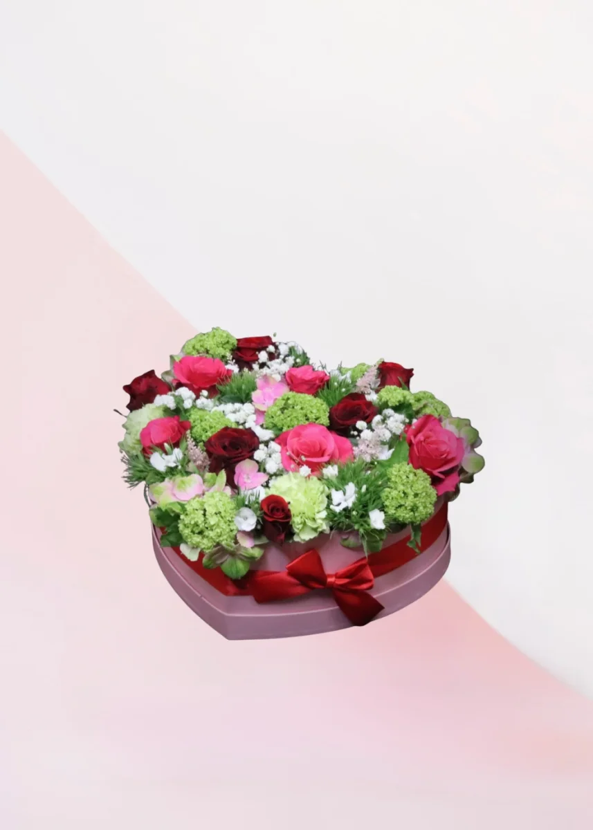 Bloemen hart met kleuren