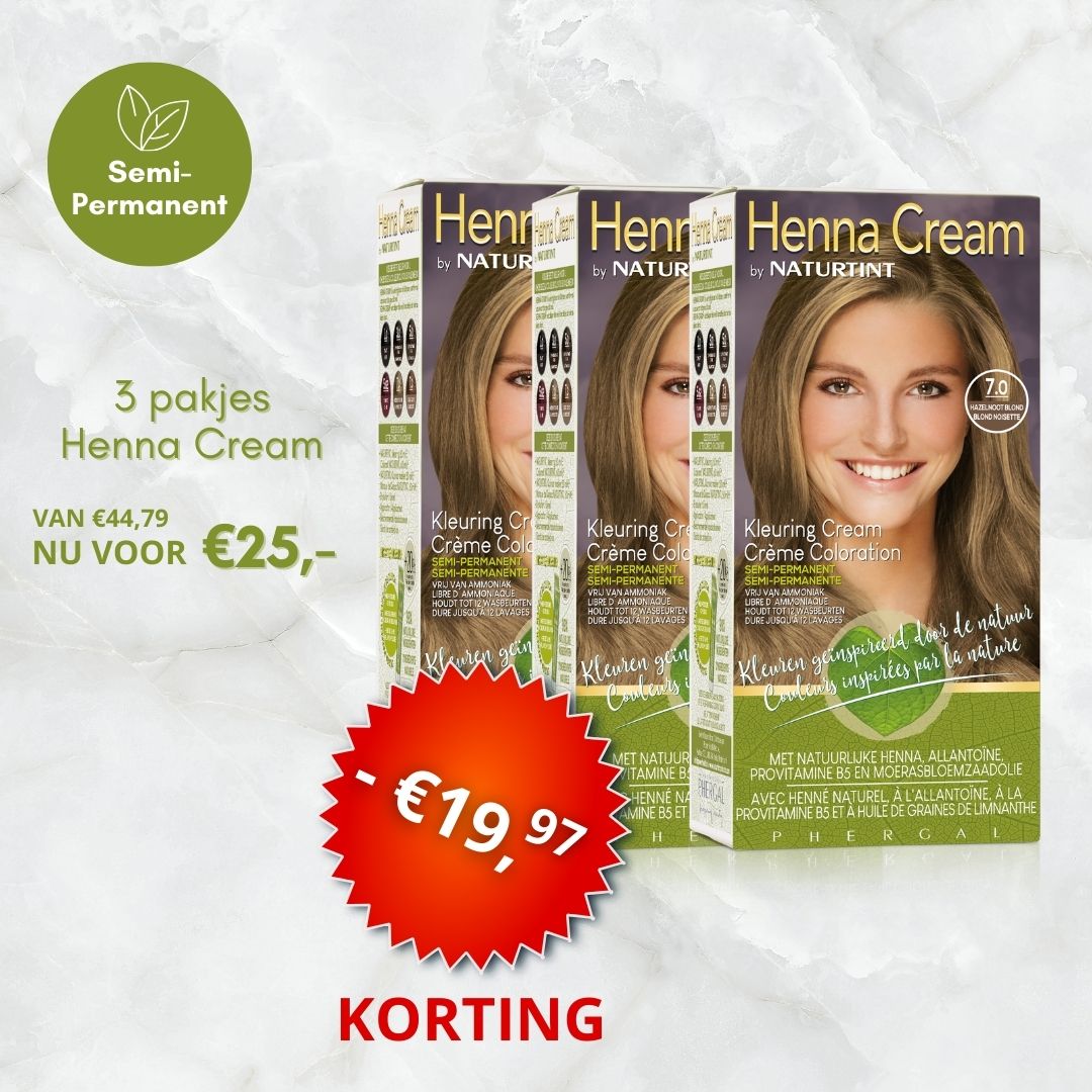 Henna Cream 7.0 (Semi-Permanente Haarkleuring) - Afbeelding 4